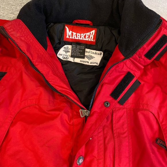 Marker 2002 Salt Lake City Olympics Hooded Ski Winter Coat Red Men's Medium M